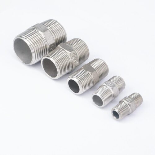 1/8" 1/4" 3/8" 1/2" 3/4" 1" 1-1/2" 2" BSP Male 304 Stainless Steel Hex Nipple Pipe Fitting Connector Coupler 143 PS