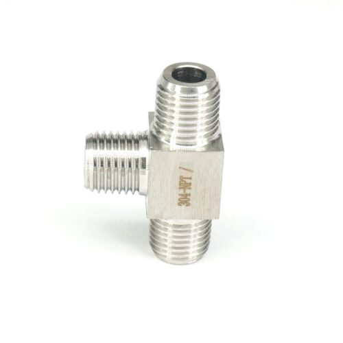 1/8" NPT Male 304 Stainless Steel Tee 3 Way Pipe Fitting Water Gas Oil 200 Bar