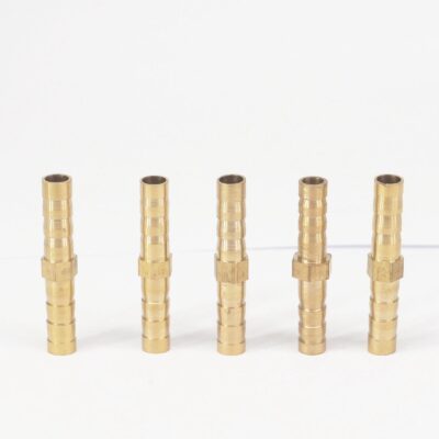 Fit Hose I/D 6mm Barbed Brass Coupler Splicer Connector Fitting for Fuel Gas Water 0.8 Mpa