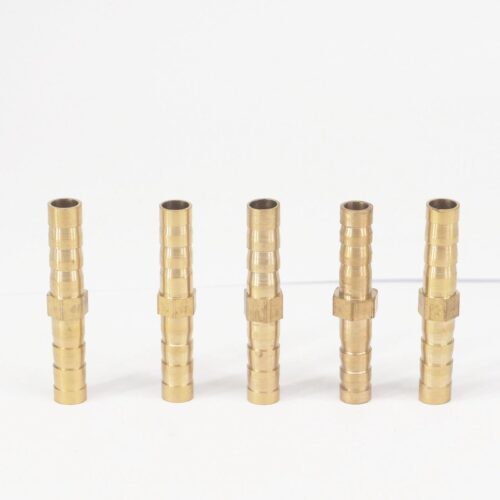 Fit Hose I/D 6mm Barbed Brass Coupler Splicer Connector Fitting for Fuel Gas Water 0.8 Mpa
