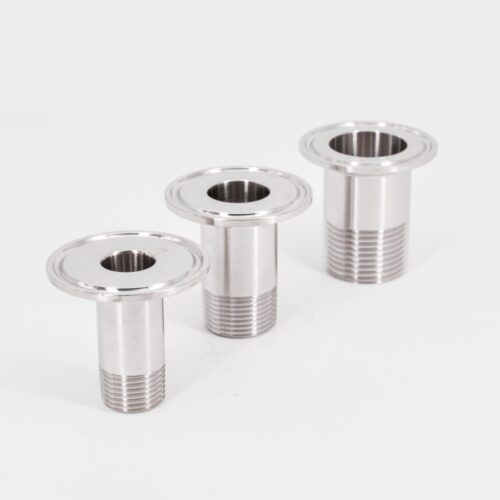 1/4" 3/8" 1/2" 3/4" 1" -4" BSPT Male x 0.5" 1.5" 2" 2.5" 3" Tri Clamp Thread Ferrule Coupler SUS 304 Stainless Sanitary Homebrew