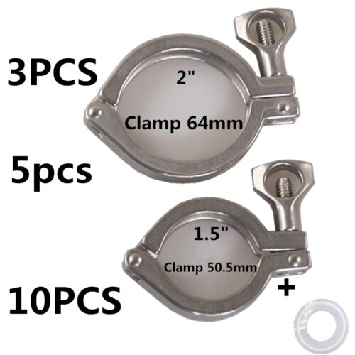 1.5" - 8" 3PCS 5PCS 10PCS Stainless Steel Tri Clamp Clover for Ferrule SS304
