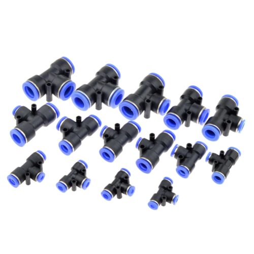 3 Way T shaped Tee Pneumatic Fittings