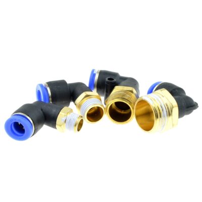 Air Pneumatic Pipe Connector 10mm 8mm 6mm 12mm OD Hose Tube 1/8" 1/4" 3/8" 1/2" BSPT Male Thread L Shape