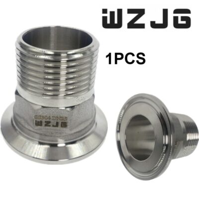 WZJG 1/2" DN15-2"DN50 Stainless Steel SS304 Male Threaded Ferrule OD 50.5mm fit 1.5" Tri Clamp