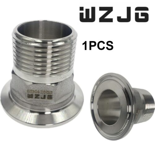 WZJG 1/2" DN15-2"DN50 Stainless Steel SS304 Male Threaded Ferrule OD 50.5mm fit 1.5" Tri Clamp