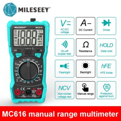 Mileseey NCV Auto Ranging Digital Multi Meter DMM