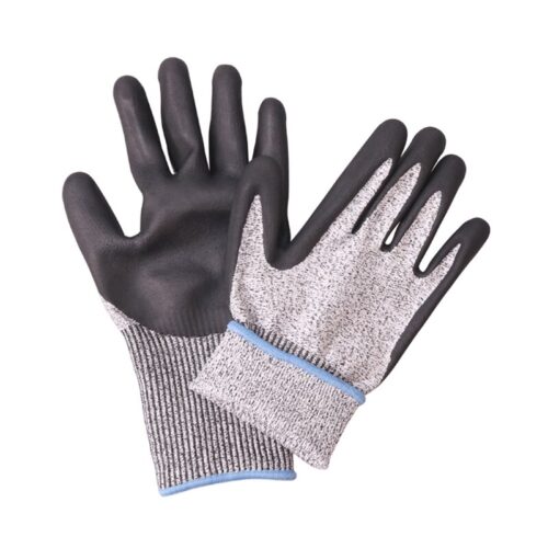 Cut Resistant HPPE Black Nitrile Safety Gloves